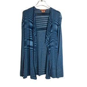 Tory Burch Silk Blend Drape Front Cardigan